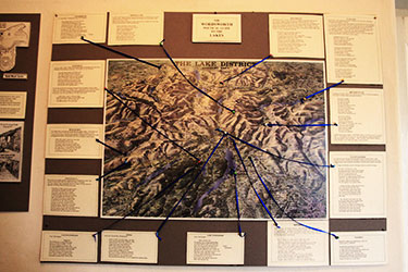 라이달 마운트 전시실에 있는 호수지방 지도 사진